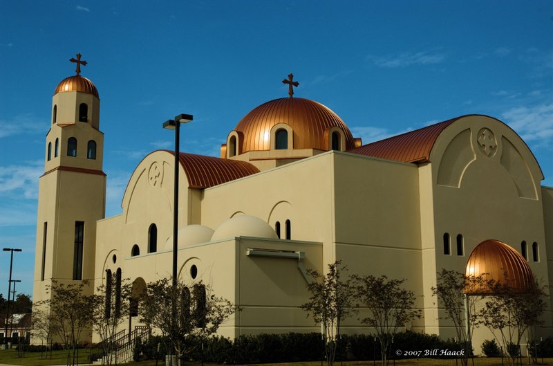 70_DSC_1377 Houston Coptic Orthodox church 120206.jpg :: This colorful Bostic Orthodox church is in NW Houston, TX.