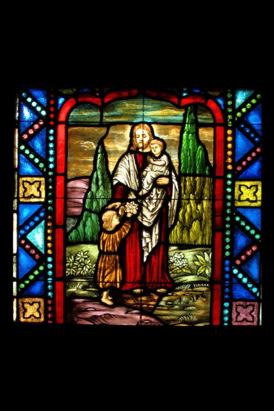 BI 14 Christ Blessing the children 72_DSC_6050 old sanc choir left4x6 SGW 031408.jpg :: The Stained Glass windows of Parkway United Church of Christ.  By telling the stories of the Christian Faith and of this congregation, they invite us to find our places in the stories and to discover the joy and promise of the Gospel.

Some of these windows are from the Historic Sanctuary - the others from the current sanctuary.  The oldest windows were commissioned prior to the churches 100th anniversary in 1938.