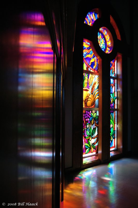 BI 1Cross window sunlight colors 72_DSC_6866 Cross window sunligh on wall and floor 4x6 041808.jpg :: The Stained Glass windows of Parkway United Church of Christ.  By telling the stories of the Christian Faith and of this congregation, they invite us to find our places in the stories and to discover the joy and promise of the Gospel.

Some of these windows are from the Historic Sanctuary - the others from the current sanctuary.  The oldest windows were commissioned prior to the churches 100th anniversary in 1938.