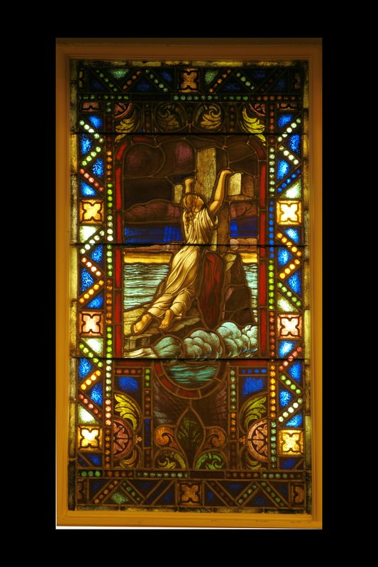BI 20 Rock of ages 72_DSC_6162 old sanc behind pews 02 4x6 SGW 032108.jpg :: The Stained Glass windows of Parkway United Church of Christ.  By telling the stories of the Christian Faith and of this congregation, they invite us to find our places in the stories and to discover the joy and promise of the Gospel.

Some of these windows are from the Historic Sanctuary - the others from the current sanctuary.  The oldest windows were commissioned prior to the churches 100th anniversary in 1938.