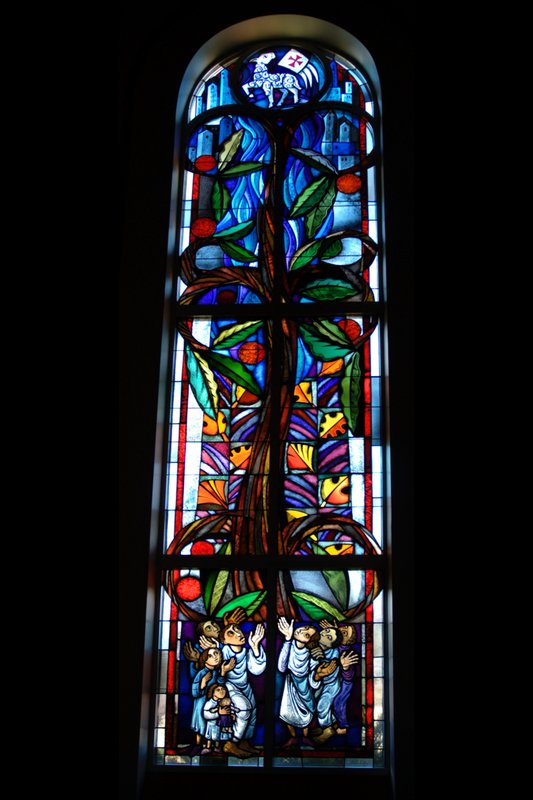 BI 6 Revelation window 4x6 72_DSC_4340_new_sanctuary_choir_SG_window_011208.jpg :: The Stained Glass windows of Parkway United Church of Christ.  By telling the stories of the Christian Faith and of this congregation, they invite us to find our places in the stories and to discover the joy and promise of the Gospel.

Some of these windows are from the Historic Sanctuary - the others from the current sanctuary.  The oldest windows were commissioned prior to the churches 100th anniversary in 1938.
