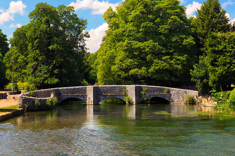 AFD_1802.jpg :: Medieval Sheepwash Bridge over the River Wye at Ashford in the Water Derbyshire UK