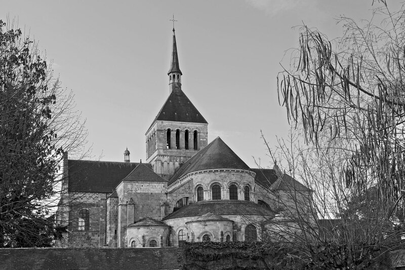 FRA_97762w(1).jpg :: The Basilica of Fleury Abbey at Saint Benoit Sur Loire, France