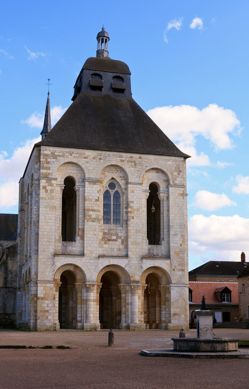 FRA_9780.jpg :: The Porch Tower of Fleury Abbey at Saint-Benoit-Sur-Loire, France