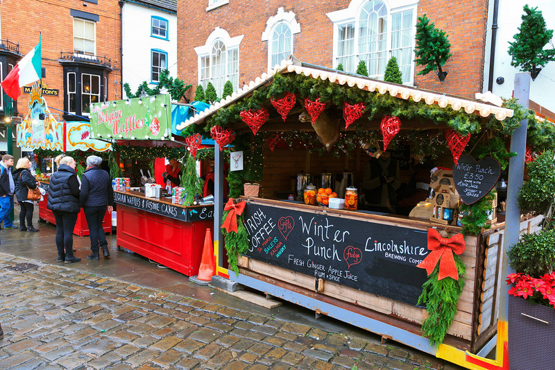LCM_003(1).jpg :: Market Stalls on Castle Hill at Lincoln Christmas Market, Lincolnshire UK