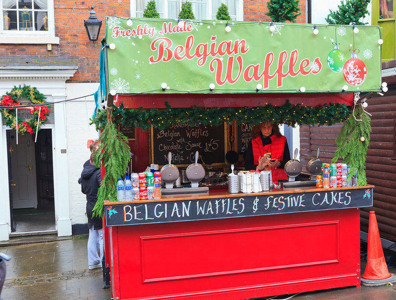 LCM_031(1).jpg :: Belgium Waffle stall at the Lincoln Christmas Market Lincolnshire UK