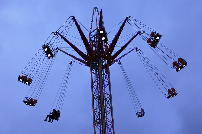 LCM_041(1).jpg :: Lincoln Christmas Market Fairground Ride in front of Lincoln Castle Lincolnshire UK