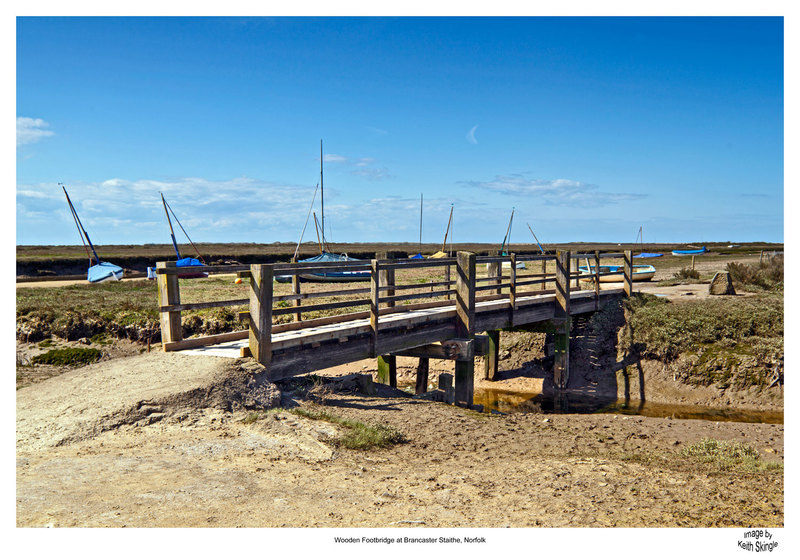 NFK_21241p.jpg :: Wooden Bridge over creek at Blakeney Norfolk