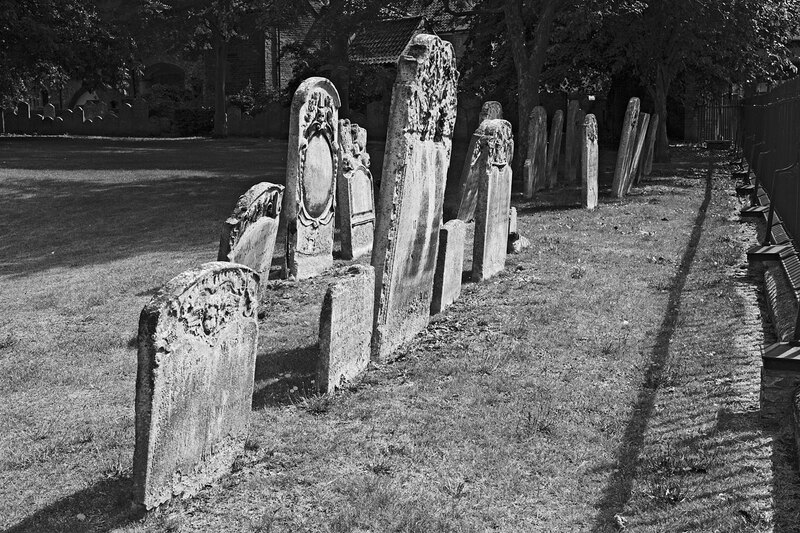NFK20_0062w(1).jpg :: Headstones in the churchyardat The Minster, Kings Lynn, Norfolk, UK