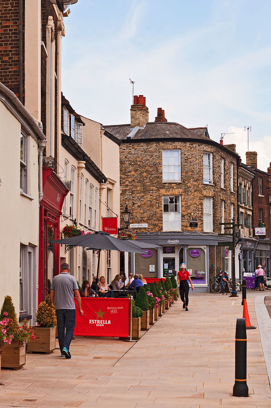 NFK20_031.jpg :: View down Saturday Market Street alongside The Minster, Kings Lynn, Norfolk, UK
