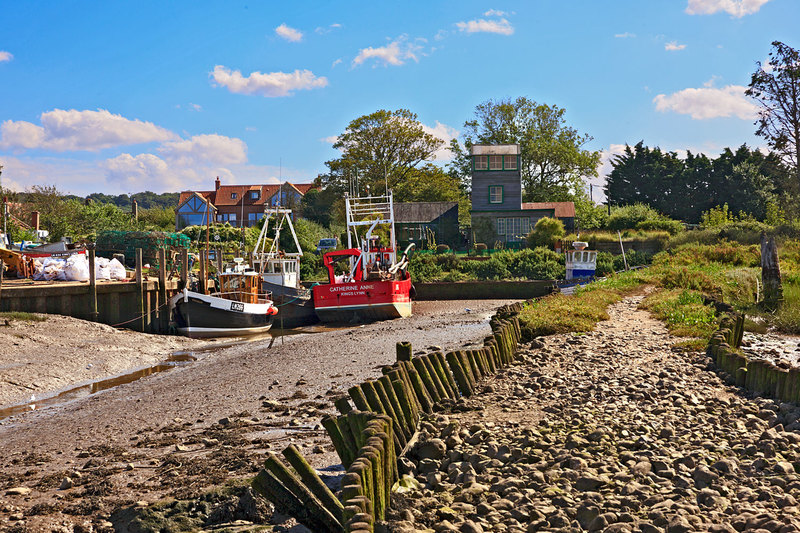 NFK20_060.jpg :: Low tide in the Harbour at Brancaster Staithe, Norfolk, UK