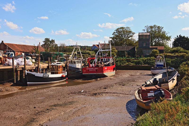 NFK20_063.jpg :: Low tide in the Harbour at Brancaster Staithe, Norfolk, UK
