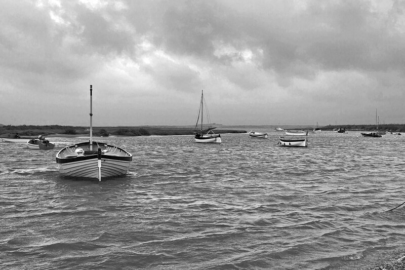 NFK20_1002w.jpg :: The creek at Burnham-Overy-Staithe ona dull day in September
