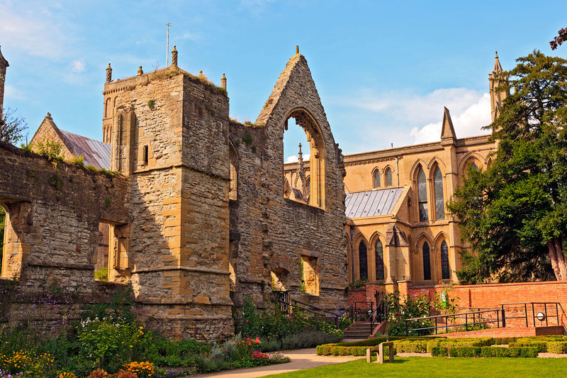 NSW19_024.jpg :: Part of the ruins of the Archbishops of York's Southwell Palace in the grounds of Southwell Minster, Nottinghamshire