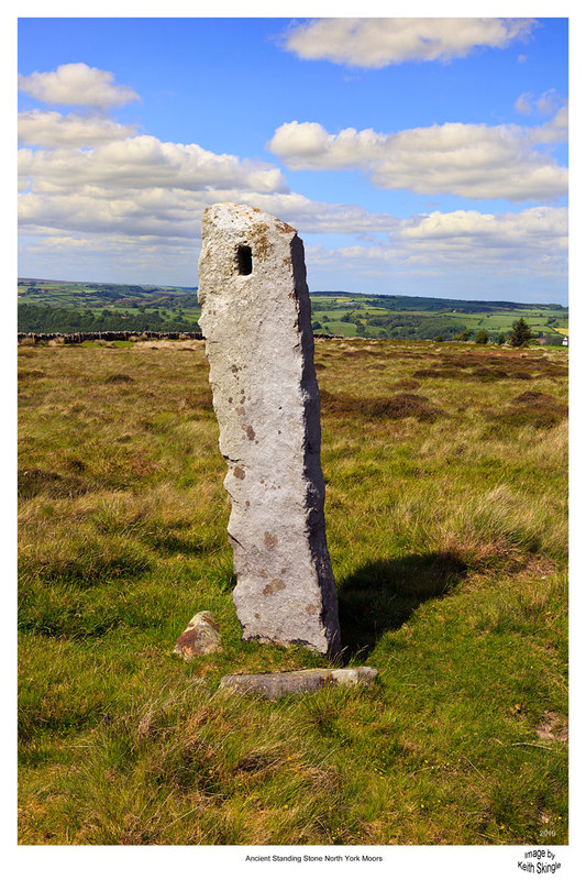 NYM19_080(1).jpg :: Ancient standing stone on the North York Moors, Yorkshire, England, UK