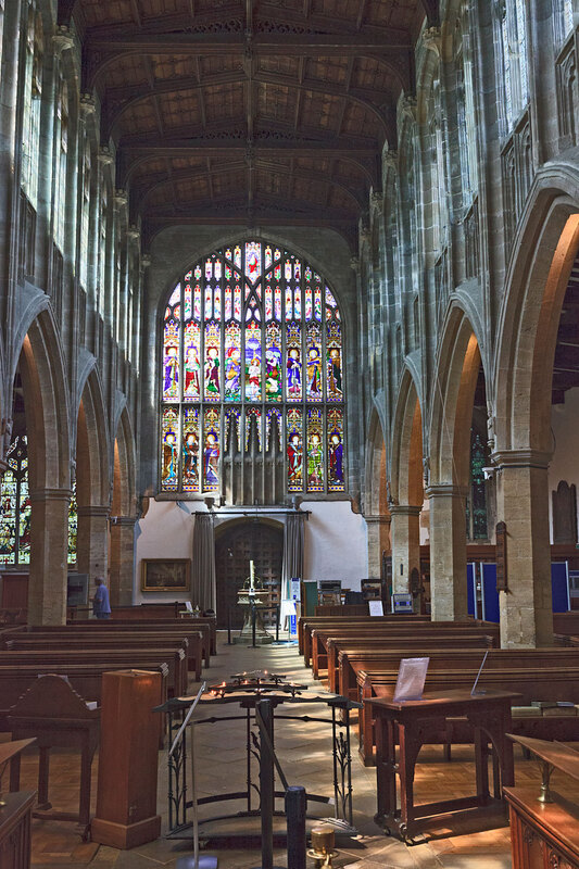 SFD21_017.jpg :: The Nave of Holy Trinity towards the West Window, Stratford-upon-Avon, Warwickshire, England