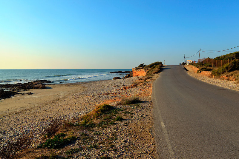SPN_8267.jpg :: The coast road along the Costa de Azahar from Alcossebre, Spain