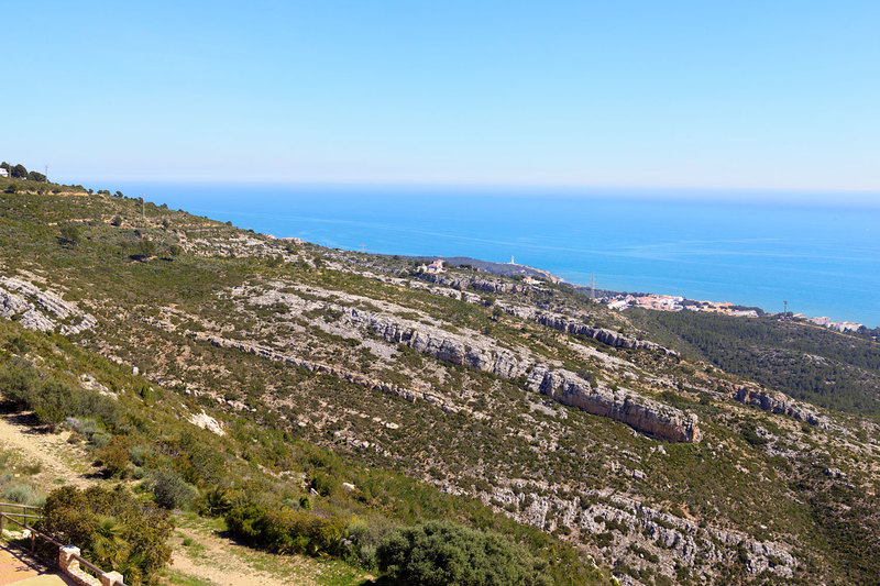 SPN_9690.jpg :: View down to the sea from the Hermitage of Saint Lucy and Saint Benet, Alcossebre, Spain