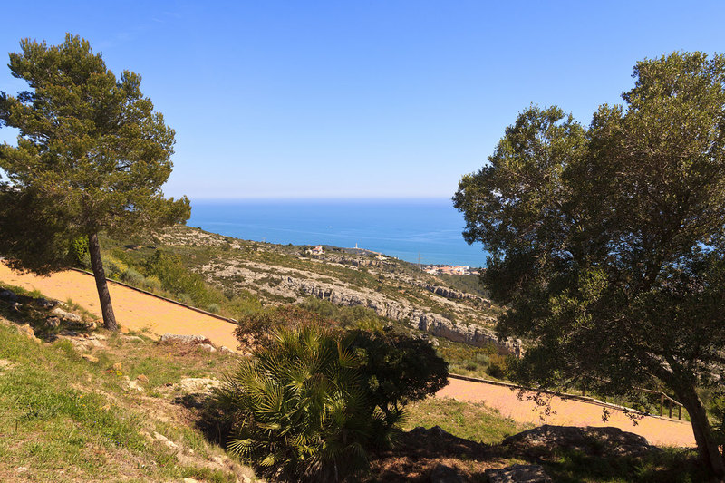 SPN_9695.jpg :: View down to the sea from the Hermitage of Saint Lucy and Saint Benet, Alcossebre, Spain