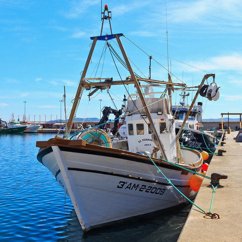SPN19_391-1.jpg :: Fishing Boat quayside in Port of Javea on the North Costa Blanca, Spain