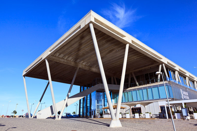 SPN19_458.jpg :: The modern Ferry Port building in Dénia El Portet, Dénia, Costa Blanca, Spain