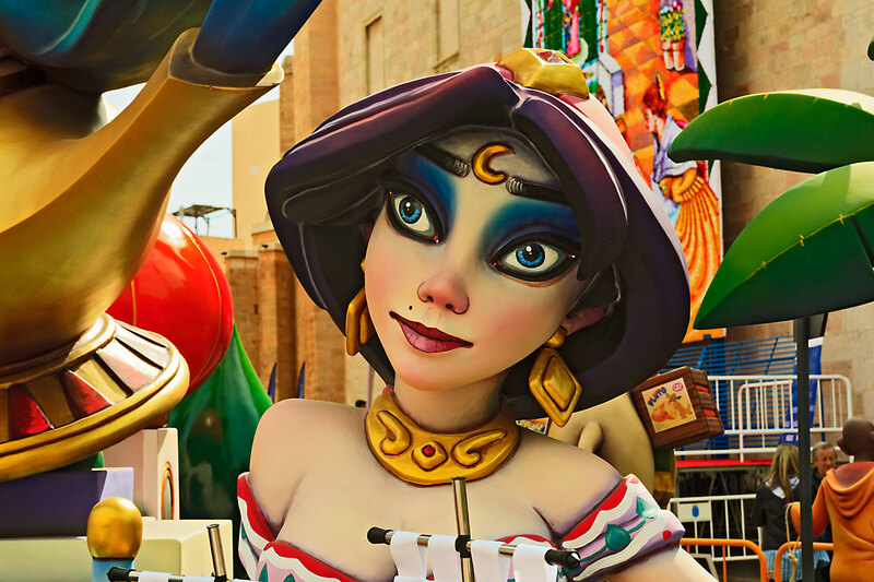 SPN23_007.jpg :: Satirical sculptured character monuments in the Buriana Fallas Festival to Saint Joseph held in March 2023, Spain