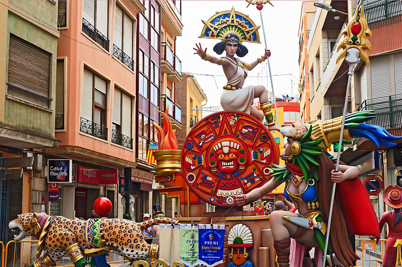 SPN23_038.jpg :: Satirical sculptured character monuments in the Buriana Fallas Festival to Saint Joseph held in March 2023, Spain