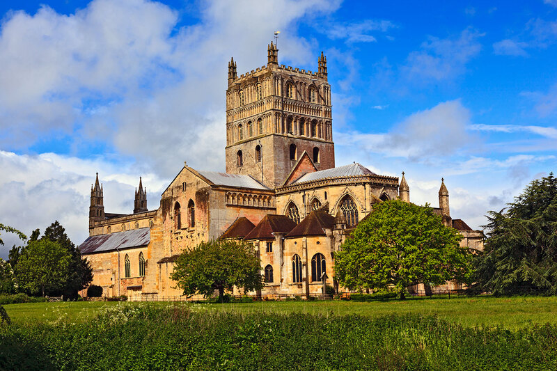 TWK21_003.jpg :: Tewkesbury Abbey viewed from the south east, Gloucestershire, England
