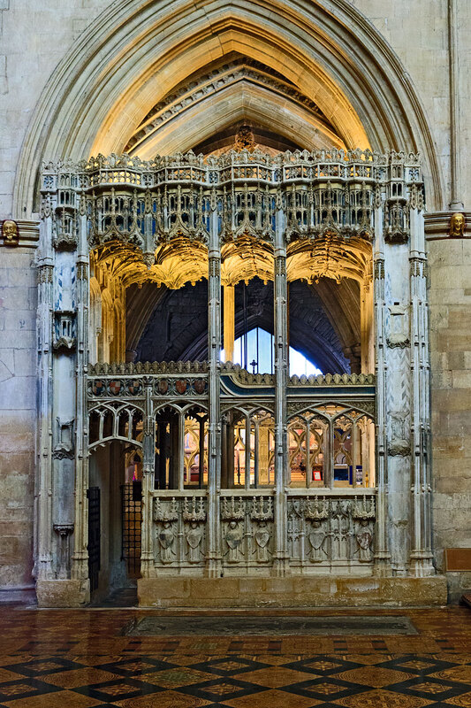 TWK21_018.jpg :: Exquisite stonework of the Beauchamp Chantry Chapel in Tewkesbury Abbey, Gloucestershire, England