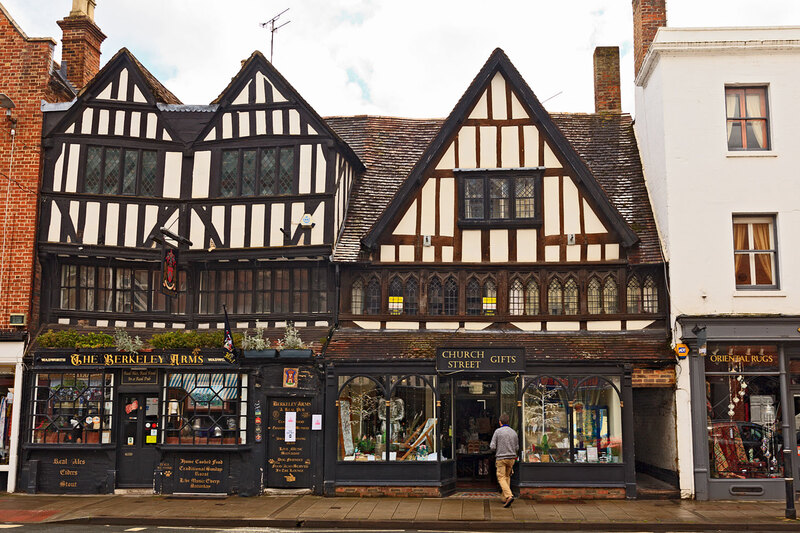 TWK21_029.jpg :: Tudor timber framed buildings in Church Street, Tewkesbury, Gloucestershire, England