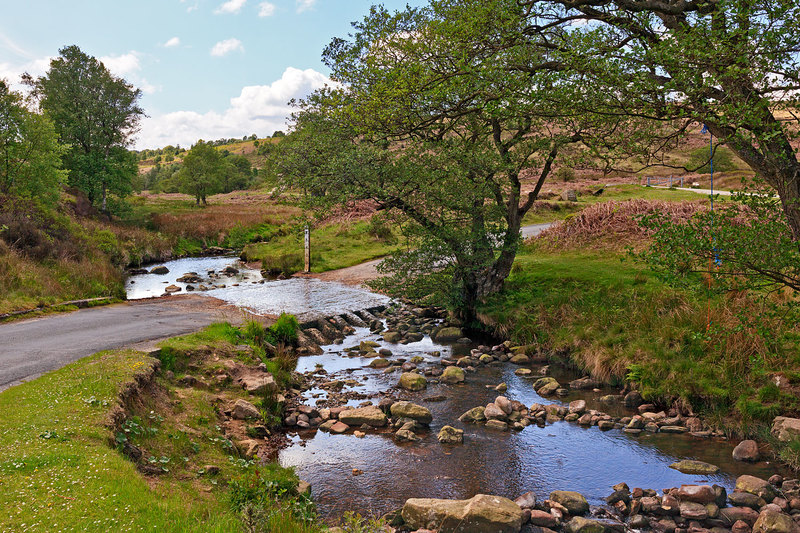 NYM19_086.jpg :: The ford where Wheeldale Gill stream crosses the Roman Road on the North York Moors