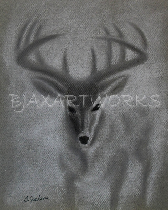 Buck In The Fog 1 - Pastel.jpg