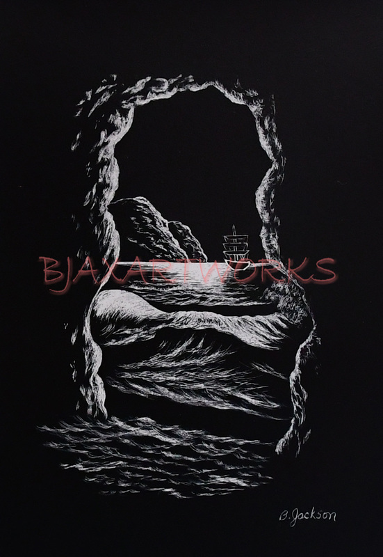 Looking Out To Sea - Scratch Board.jpg