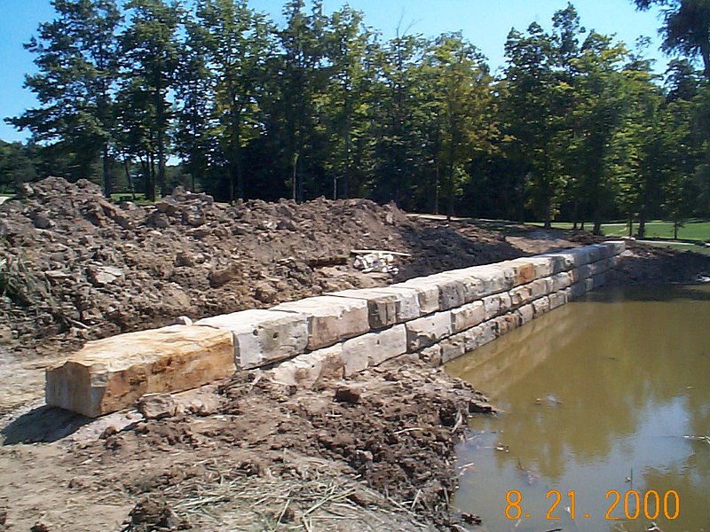 Completion of Laying the courses of reclaimed Bridgestone at Powderhorn Country Club Hole 1.jpg :: Completion of Laying the courses of reclaimed Bridgestone at Powderhorn Country Club in Madison OH Hole 1