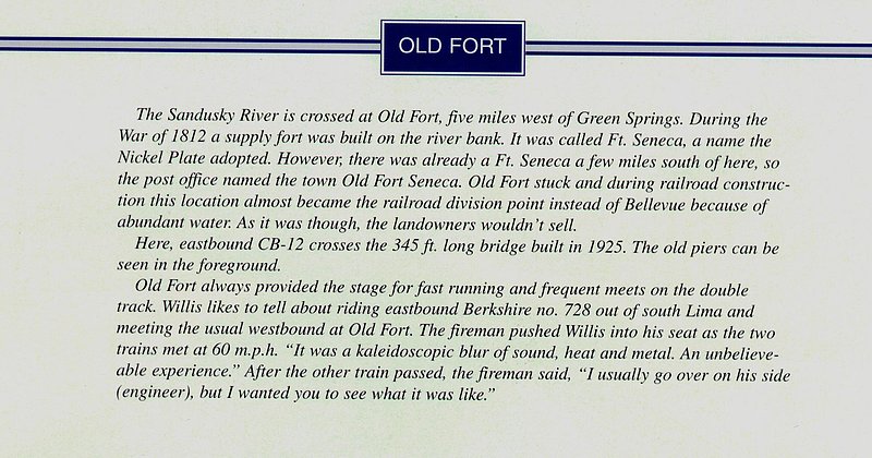 Enlarged Article from Nickle Plate Road Magazine about OLD FORT OH Railroad Bridge.jpg :: Enlarged Article from Nickle Plate Road Magazine about the OLD FORT OH Railroad Bridge over the Sandusky River 