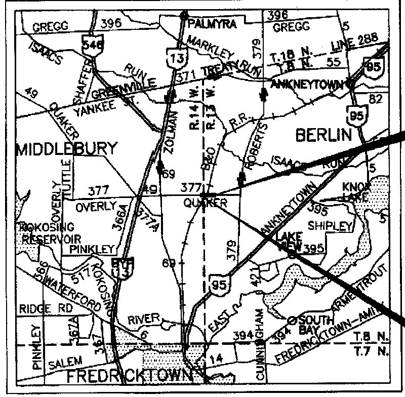 ODOT Map for the removal of the Keystone Bridge Company B and O Railroad Overpass.jpg :: ODOT Map for removal of the Keystone Bridge Company B&O Railroad Overpass near FREDERICKTOWN OH