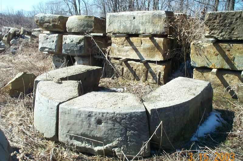 Reclaimed Bridgestone from a Stone Salvage near OLD FORT OH DCP_0569.jpg :: Reclaimed Bridgestone from a Stone Salvage near OLD FORT OH 
