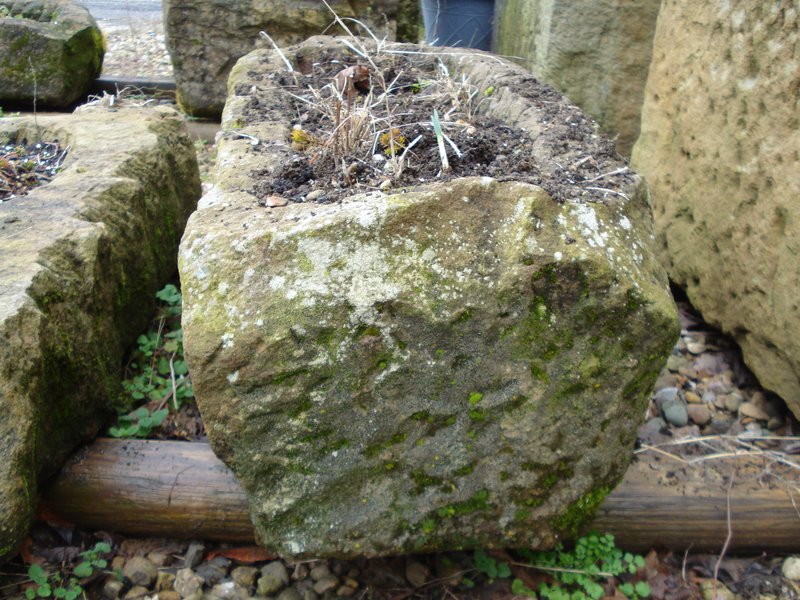Reclaimed sandstone Archstone salvaged from a stone culvert and carved into a planter.jpg :: A selection of reclaimed sandstone Archstones savaged from a stone culvert and carved into planters