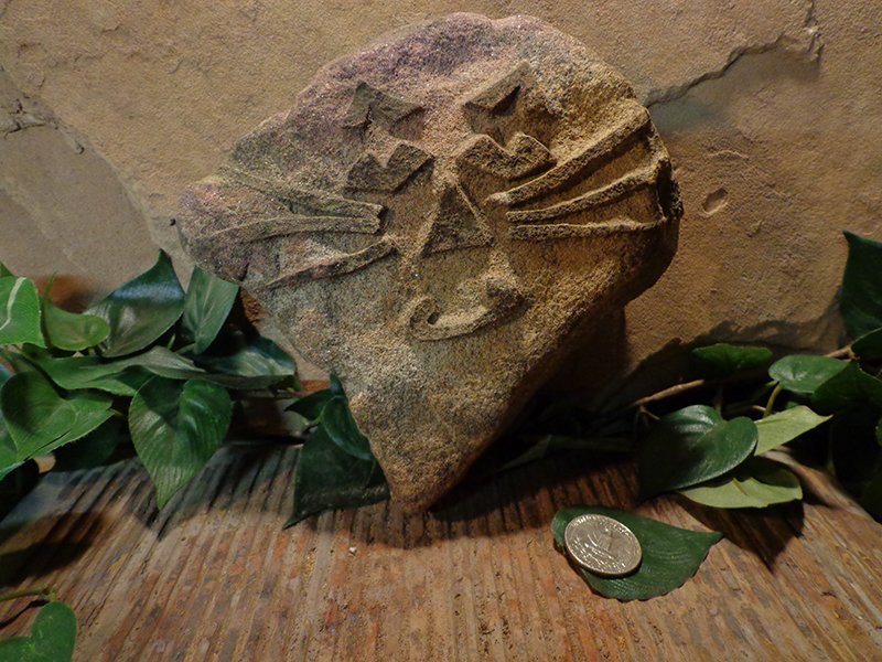 Small Etched Stone Garden Art-16.jpg :: small cat face stone 1