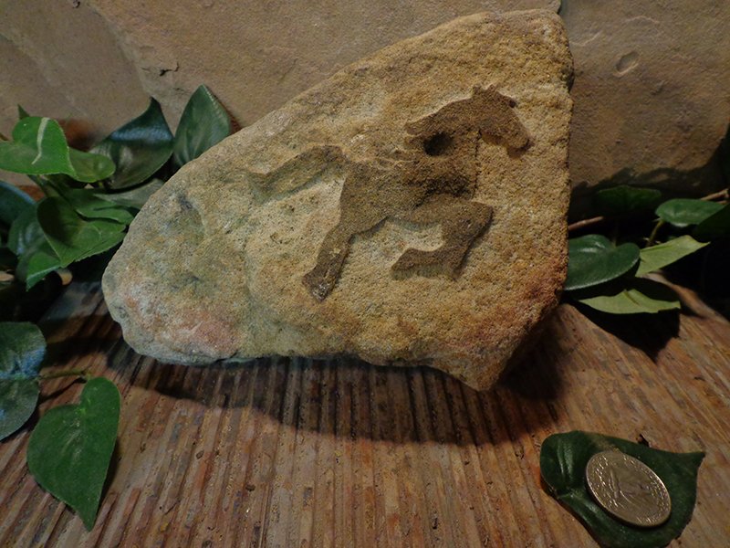 Small Etched Stone Garden Art-18.jpg :: small horse stone 1