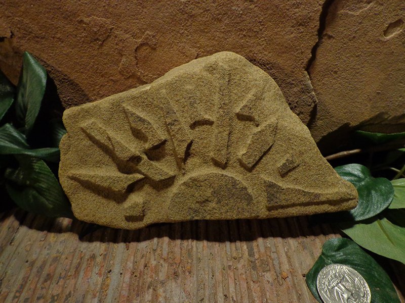Small Etched Stone Garden Art-3.jpg :: small sun burst stone 1