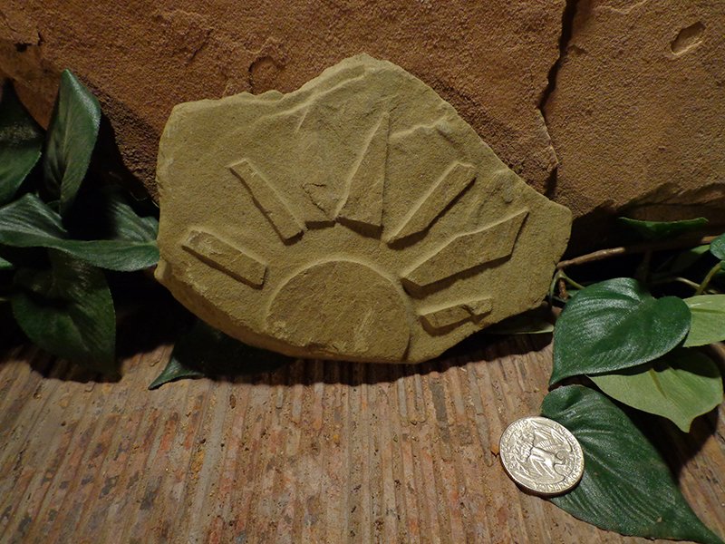Small Etched Stone Garden Art-5.jpg :: small sun burst stone 2