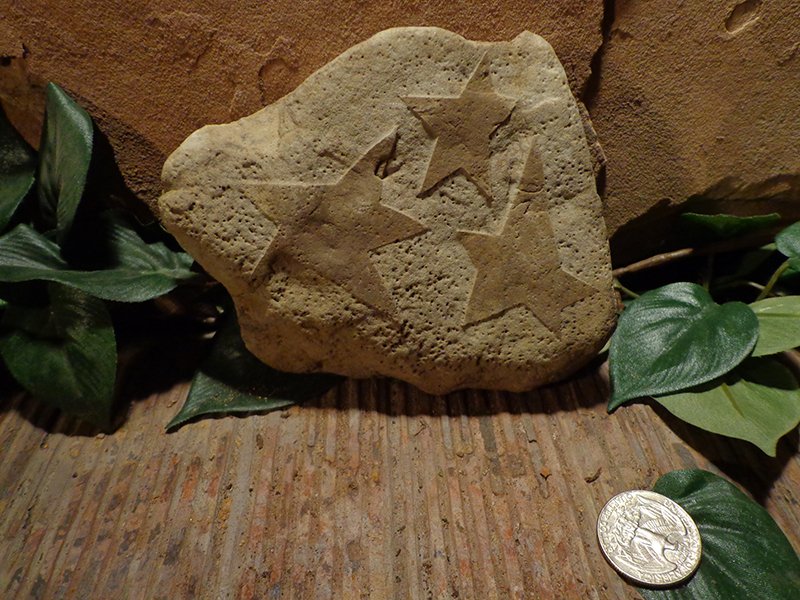 Small Etched Stone Garden Art-7.jpg :: small triple star stone 1