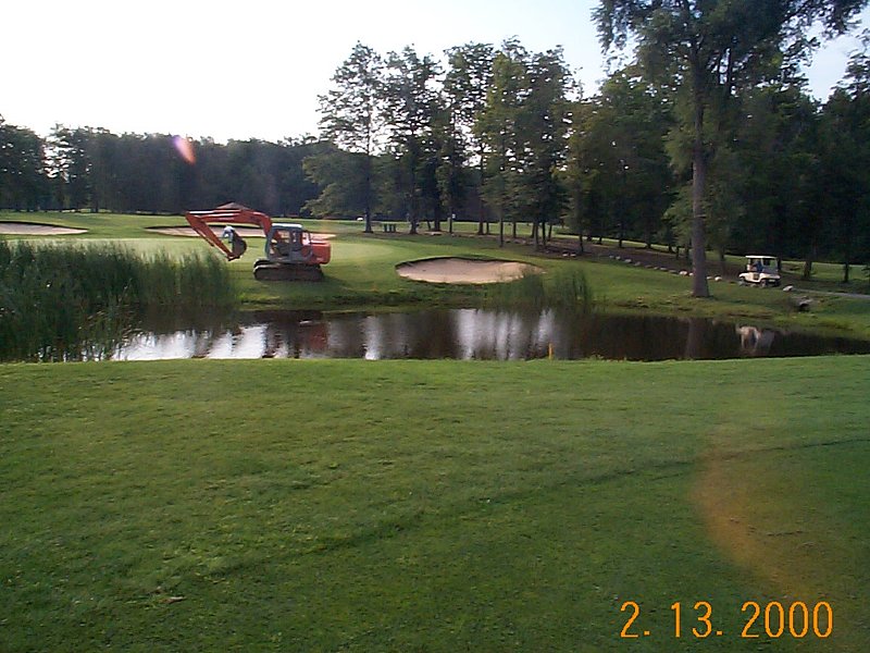 Starting a reclaimed bridgestone installation at Powderhorn Country Club in Madison OH.jpg :: Starting a reclaimed bridgestone installation at Powderhorn Country Club in Madison OH Hole 1