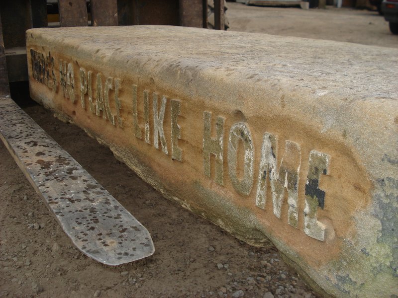Stone Bench from an Antique Sandstone Step.jpg :: Stone Bench from an Antique Sandstone Step
