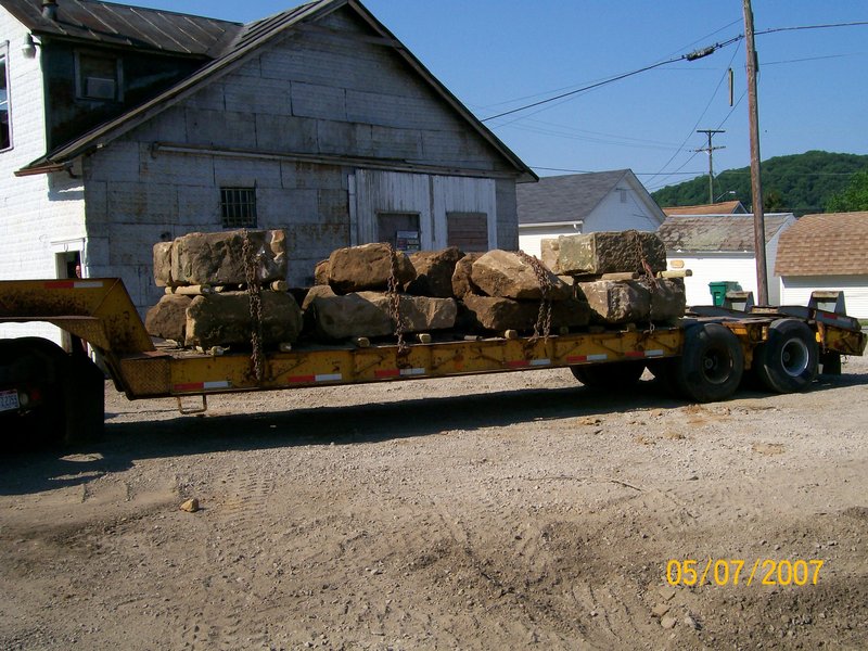Stone Salvage on Maple St In SUGAR GROVE OH for reclaimed bridgestone 100_0091.jpg :: Stone Salvage on Maple St In SUGAR GROVE OH for reclaimed bridgestone