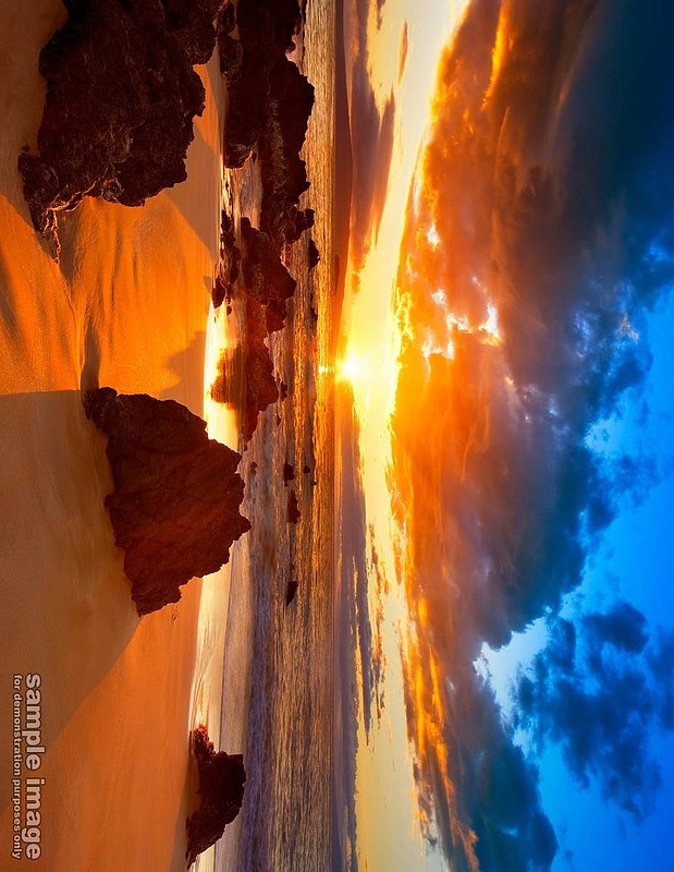 nature-bp-005.jpg :: brilliant sunset over rocky beach