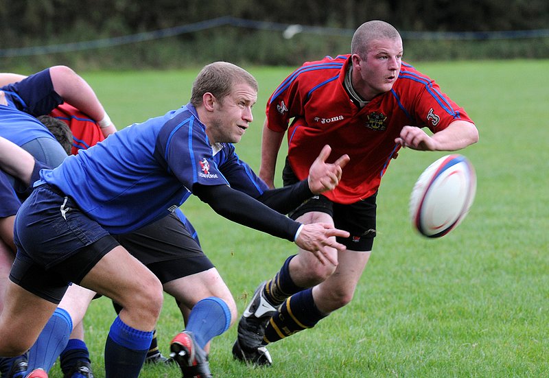 BBU2nd_RugbySt_010_2ndXVCup.jpg :: Images from the 2009/10 2nd XV cup game between Barkers and Rugby st andrews.Barkers losing 7-17