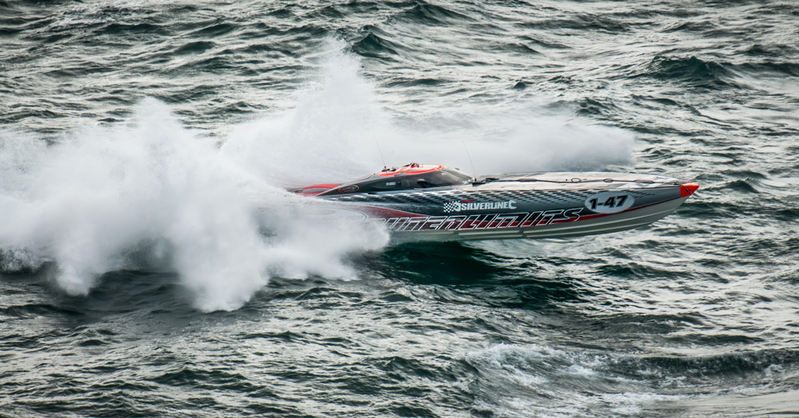 CTC-2023-270823-_0033.jpg :: Silverline pictured off St Albans Head during the 2023 CTC Cowes Torquay powerboat race