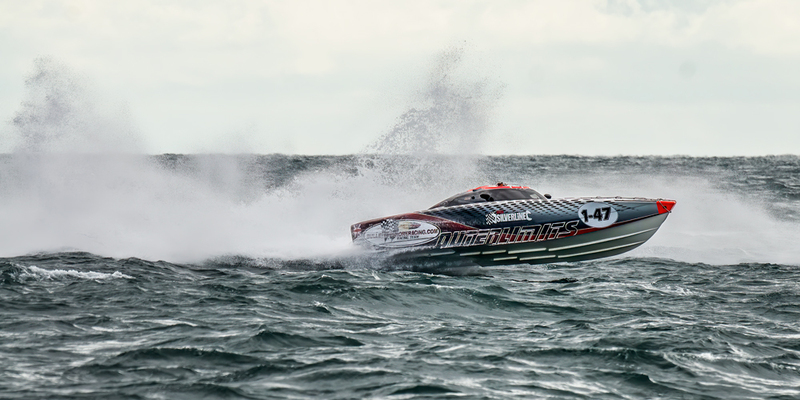 CTC-2023-270823-_0037.jpg :: Silverline pictured off St Albans Head during the 2023 CTC Cowes Torquay powerboat race